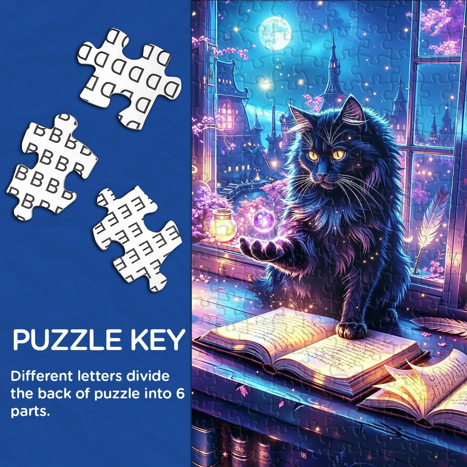 Magic Black Cat Jigsaw Puzzle 1000 Piece