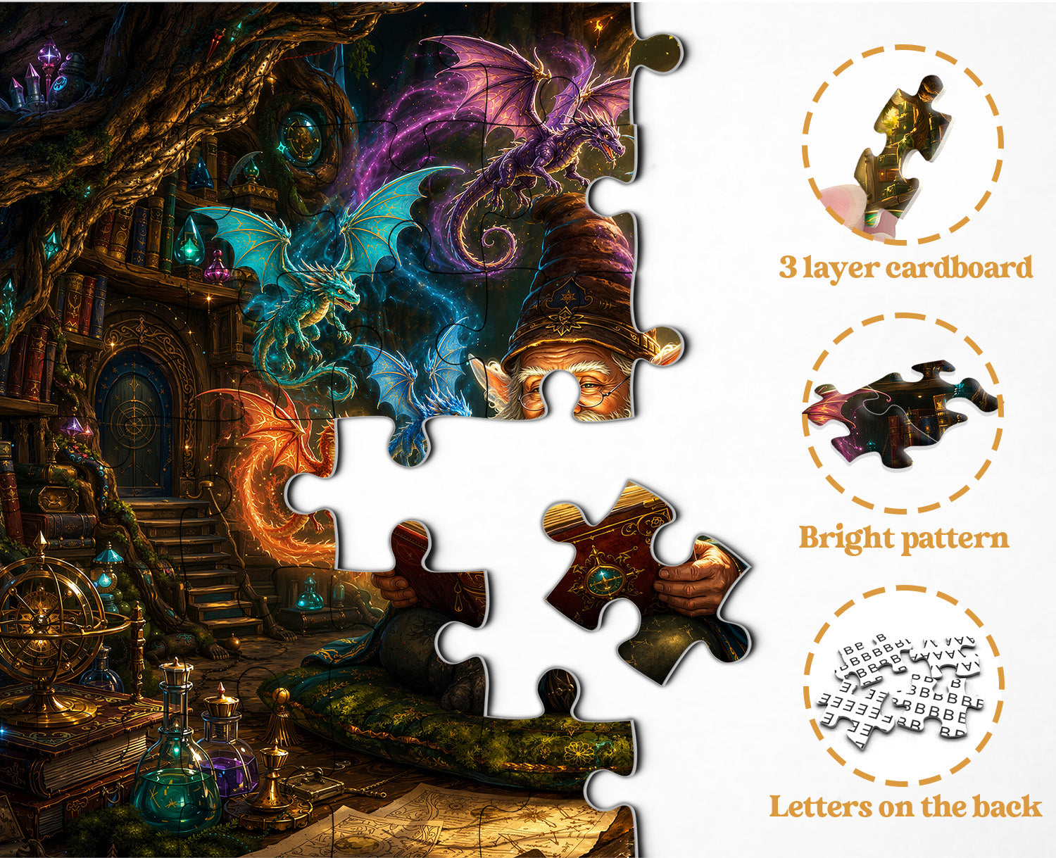 Dragon Companion Wizard Jigsaw Puzzle 1000 Pieces