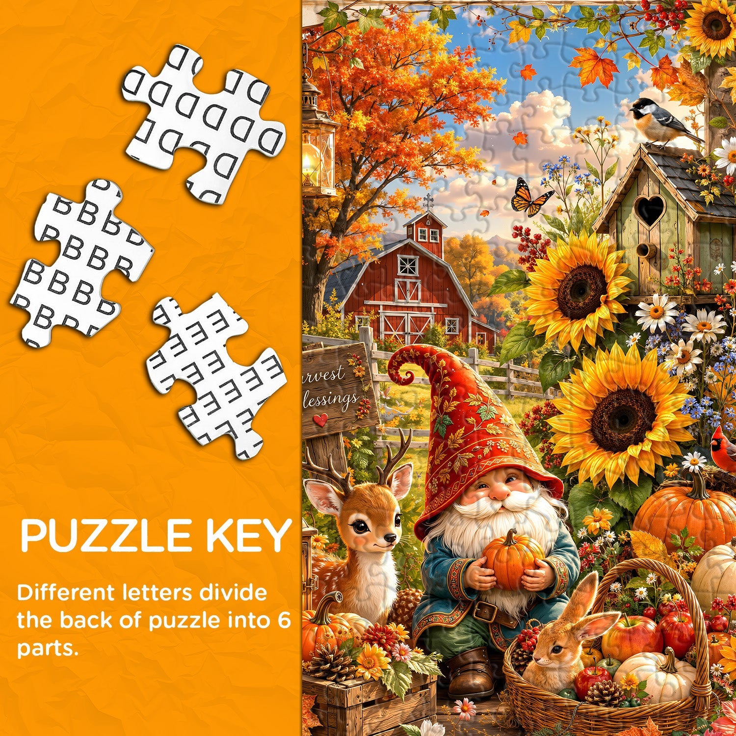 Harvest Gnome Jigsaw Puzzle 1000 Pieces