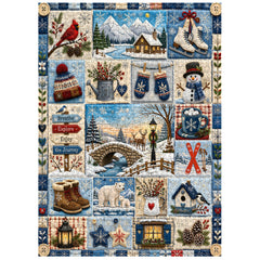 Winter Patchwork Jigsaw Puzzle 1000 Pieces