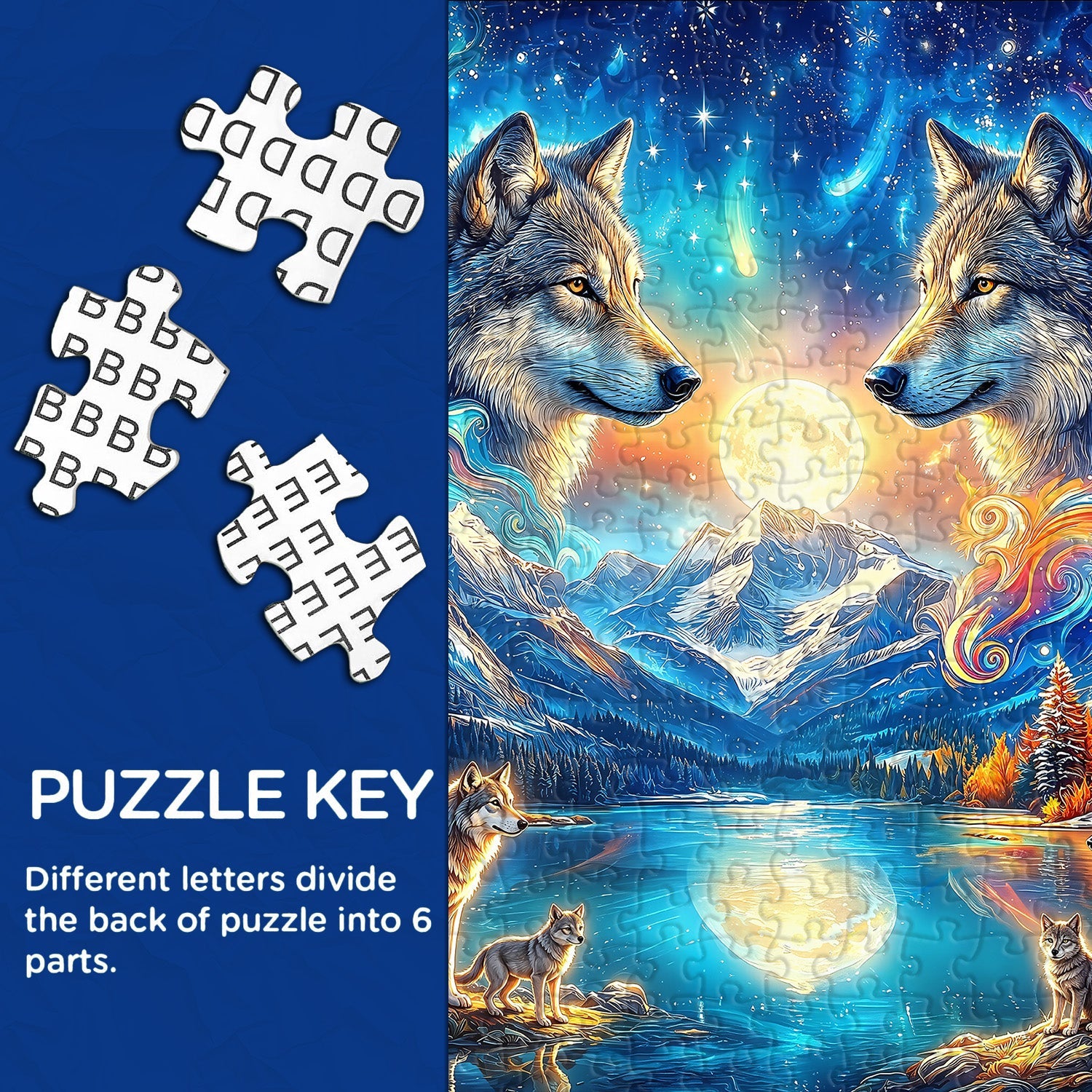 Moon Wolves Jigsaw Puzzle 1000 Piece