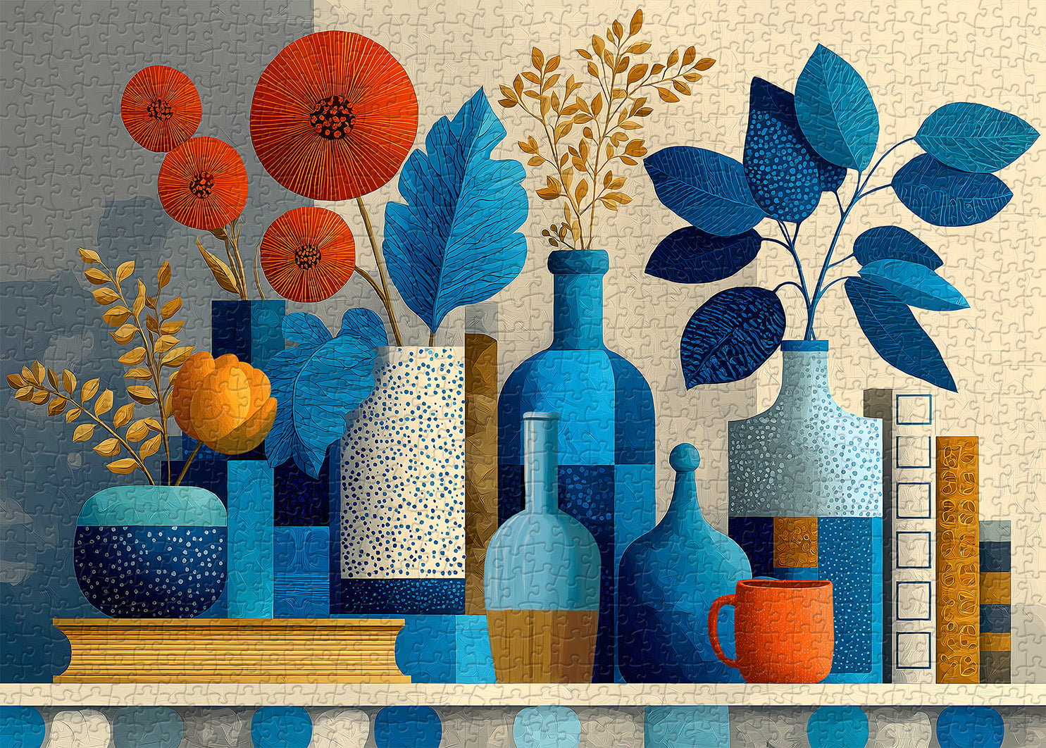 Variations in Blue Jigsaw Puzzle 1000 Piece