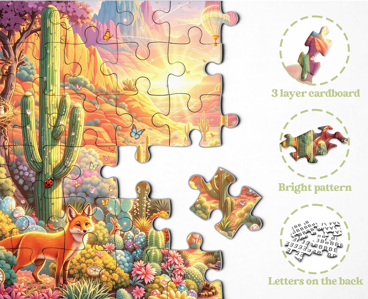 Fox's Desert Adventure  Jigsaw Puzzle 1000 Piece