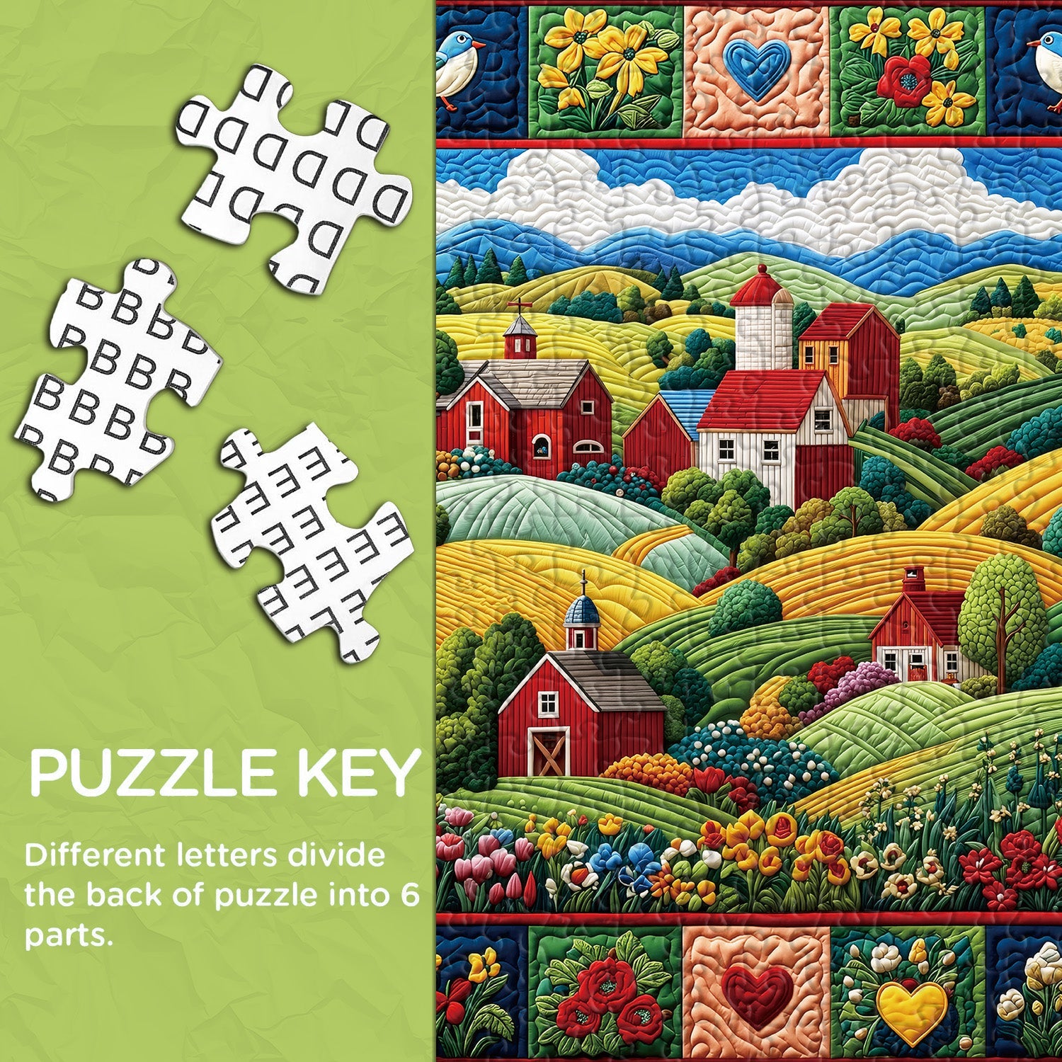 Quilted Homestead Jigsaw Puzzle 1000 Pieces