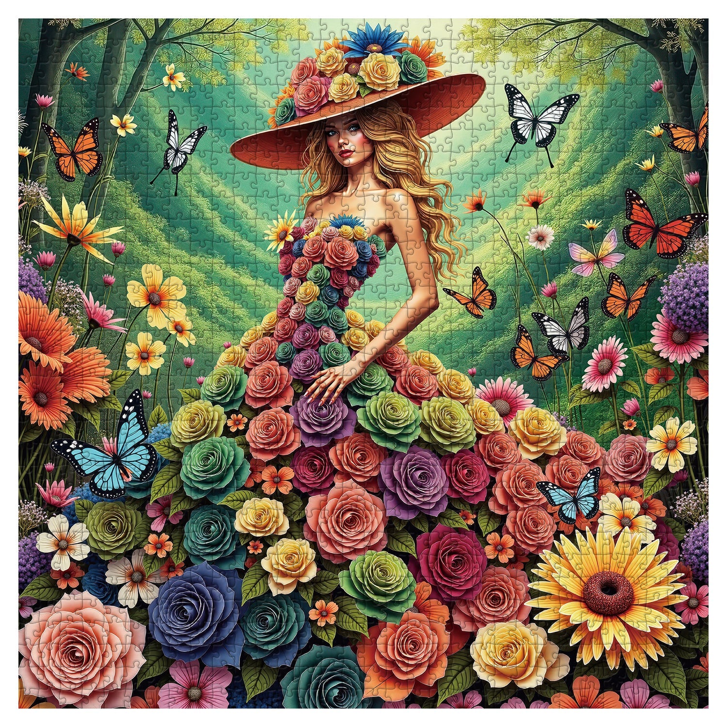 Crowned by Blossoms Jigsaw Puzzle 1000 Pieces