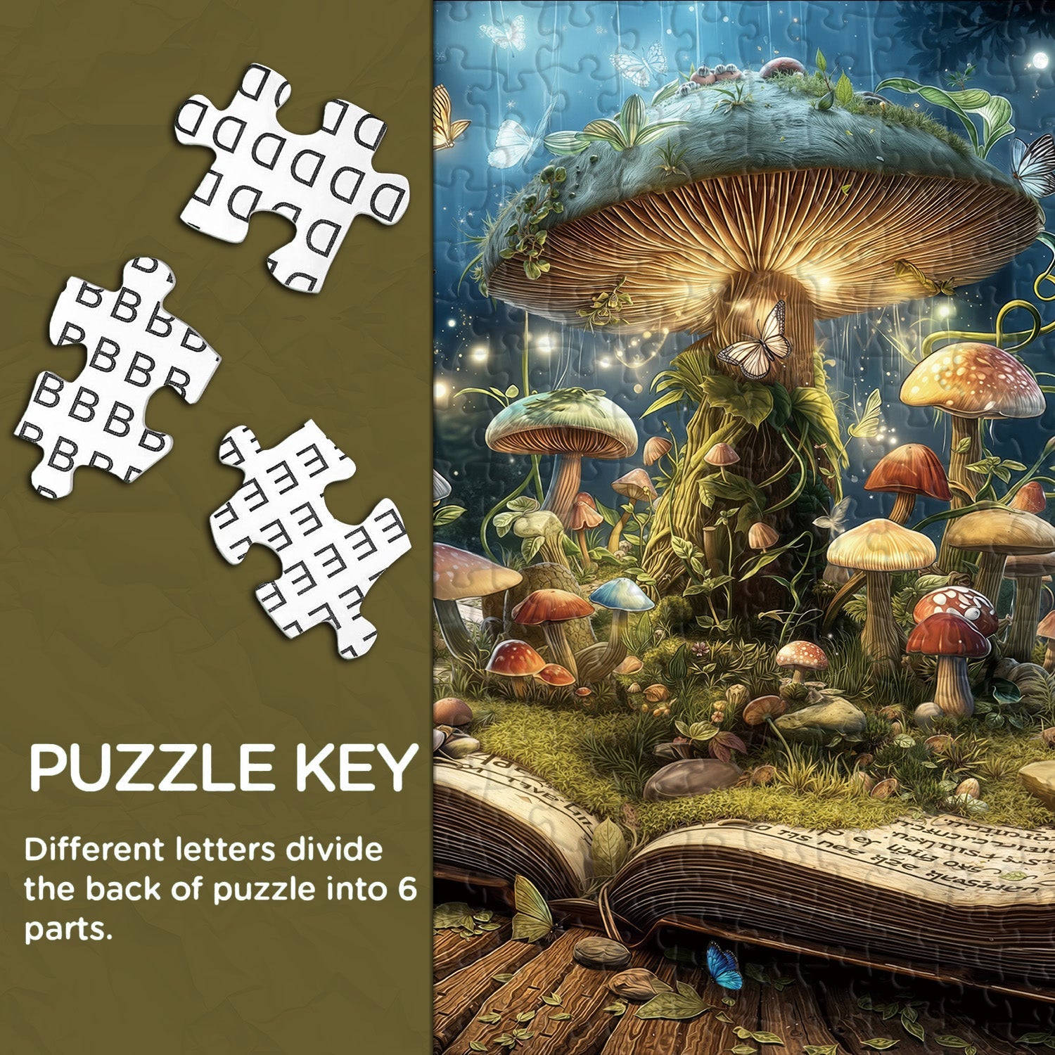 Fantasy Mushroom Book Jigsaw Puzzle 1000 Pieces