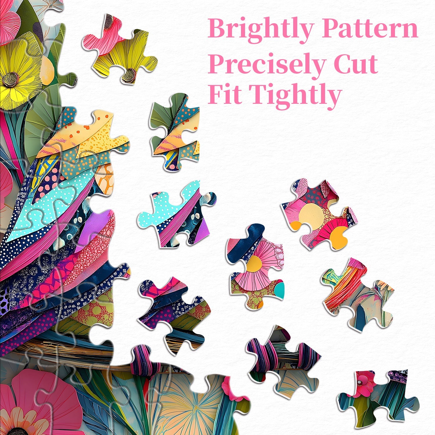 Collage Colorful Bird Jigsaw Puzzle 1000 Pieces