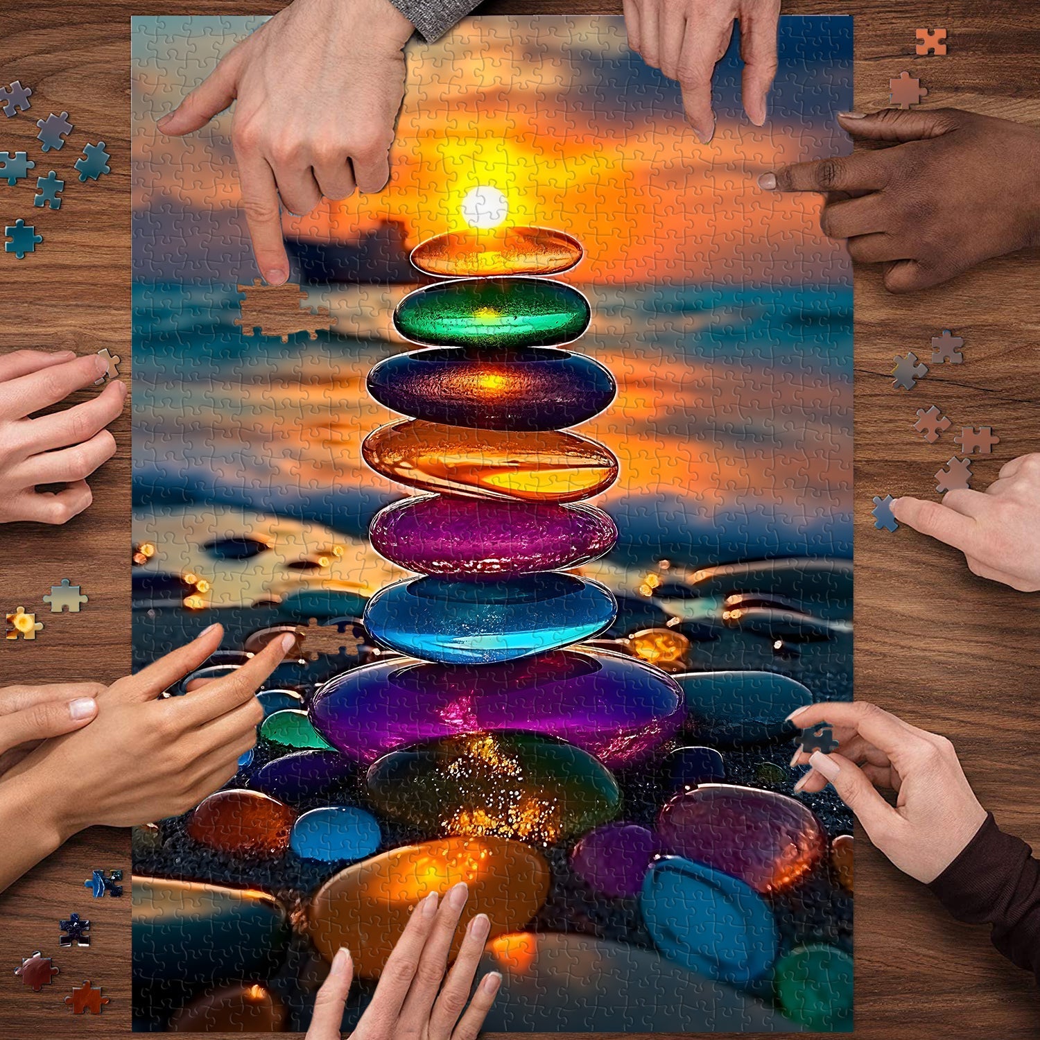 Sunset Stones Jigsaw Puzzle 1000 Pieces