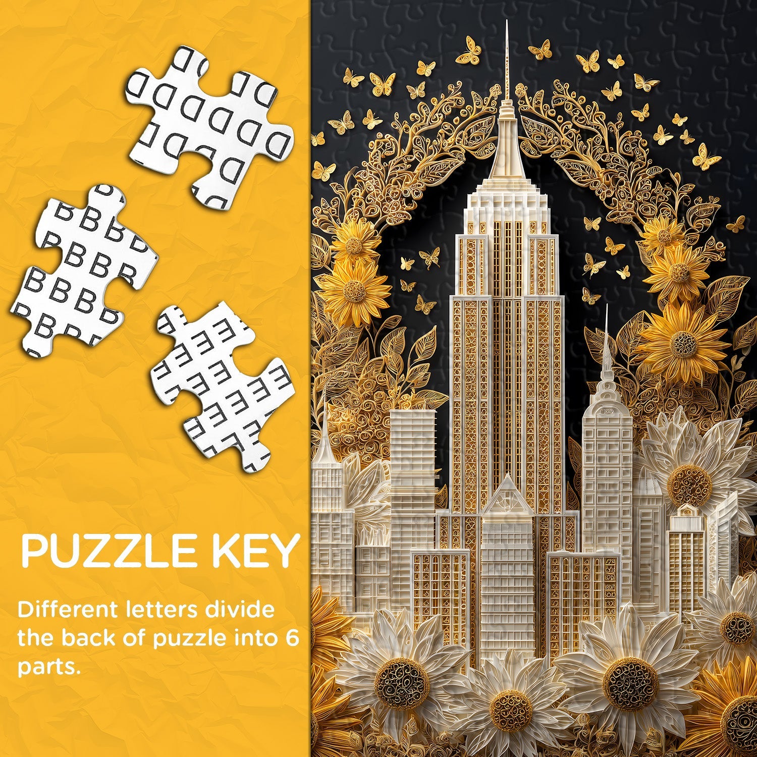 Sunflower Cityscape Jigsaw Puzzle 1000 Pieces