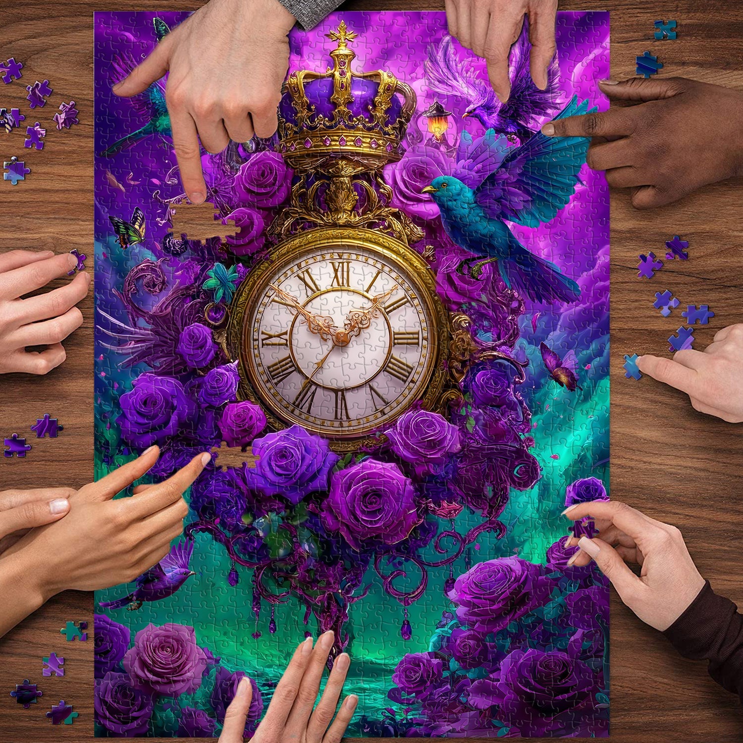 Roses And Time Jigsaw Puzzle 1000 Pieces