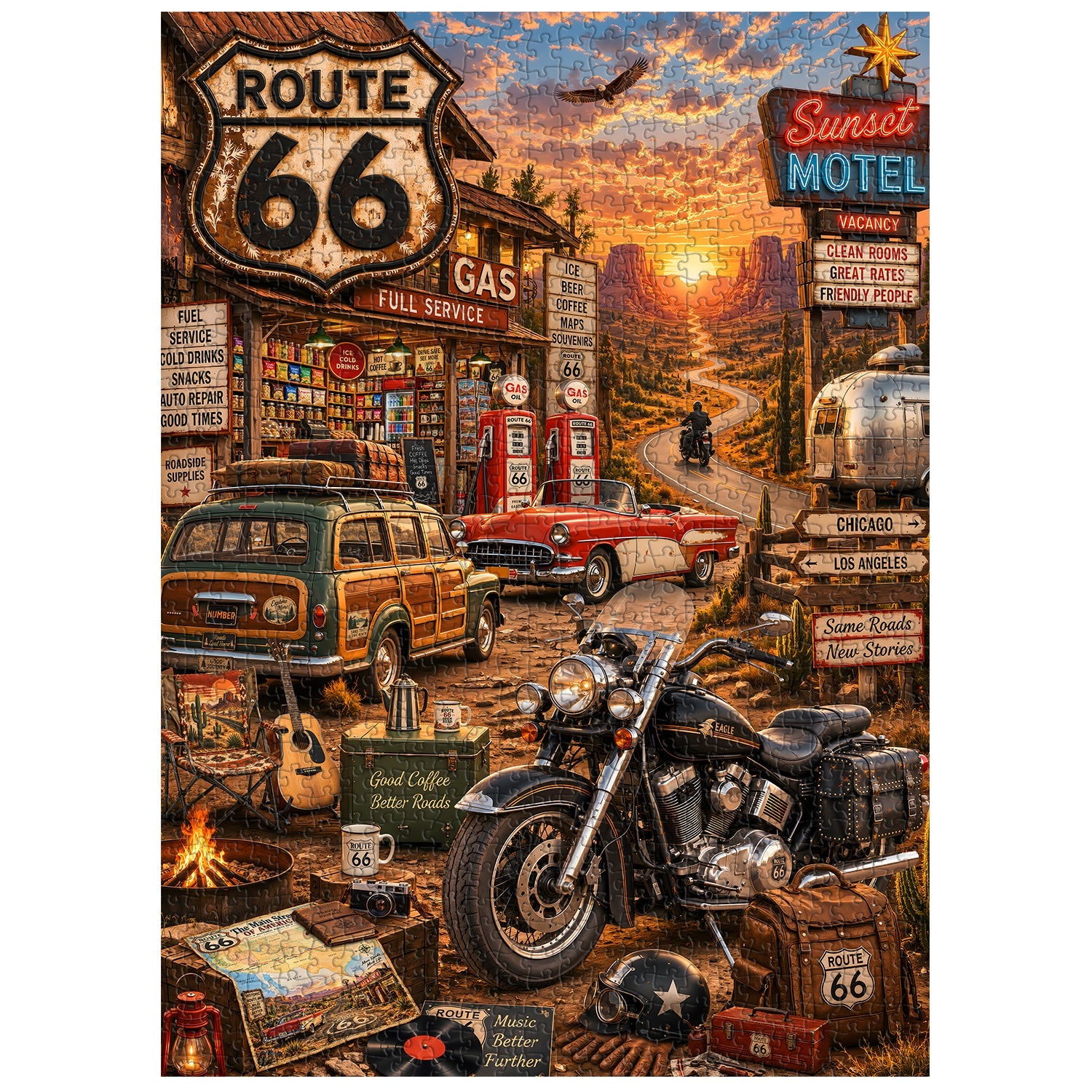 Sunset Highway Jigsaw Puzzle 1000 Piece