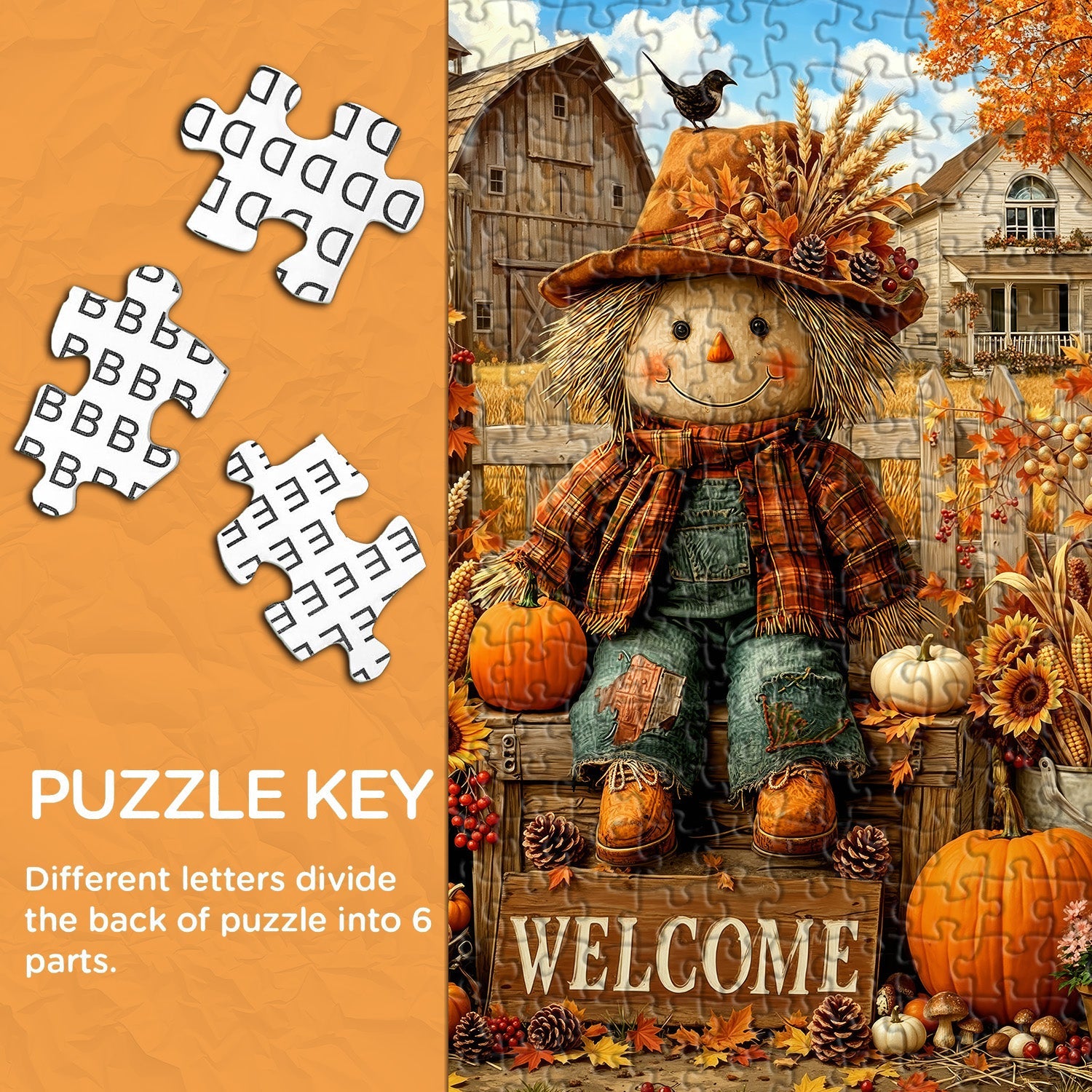 Scarecrow’s Harvest Jigsaw Puzzle 1000 Pieces