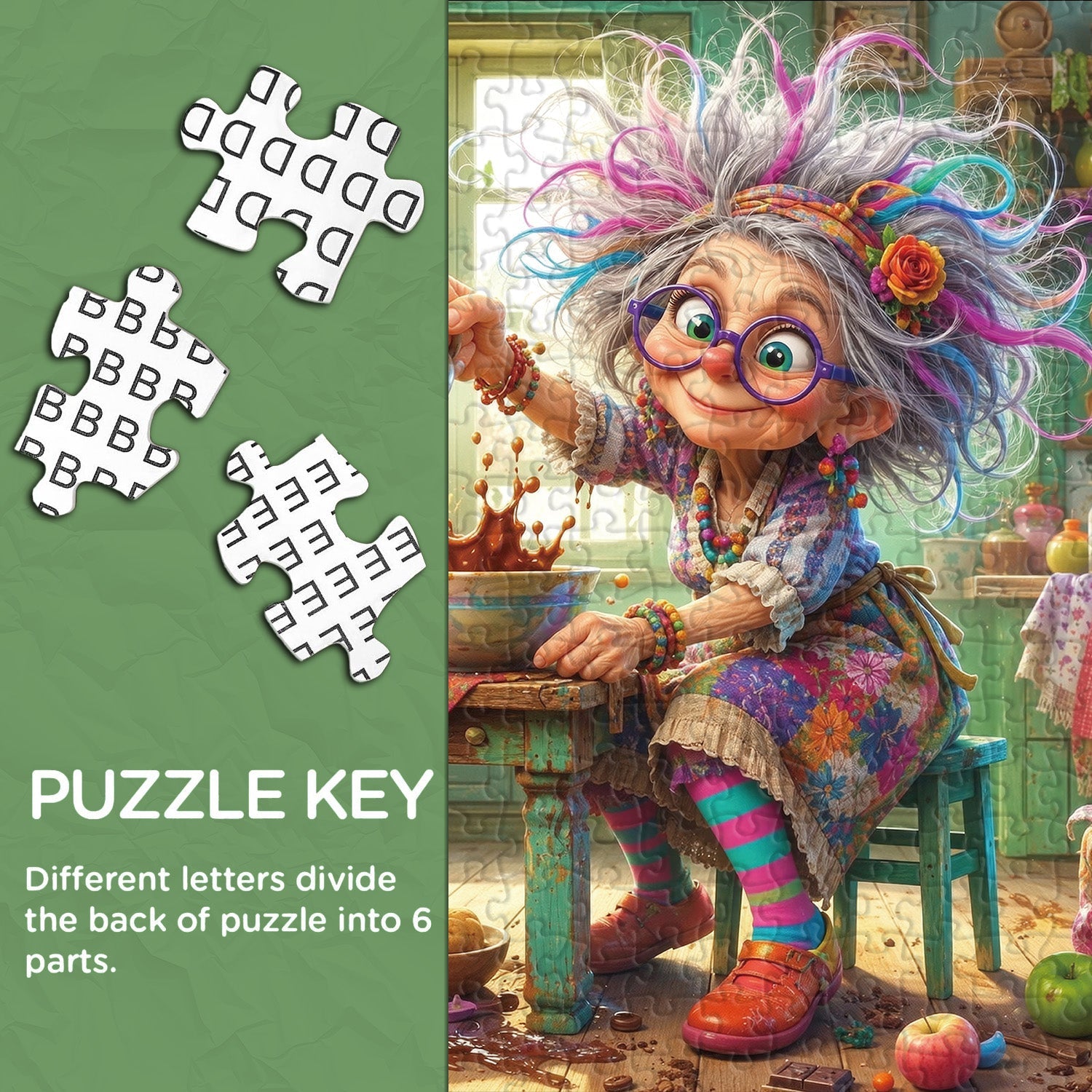 Puzzle de 1000 pièces Grand-mère coquine