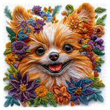 Embroidered Pup Jigsaw Puzzles 1000 Piece