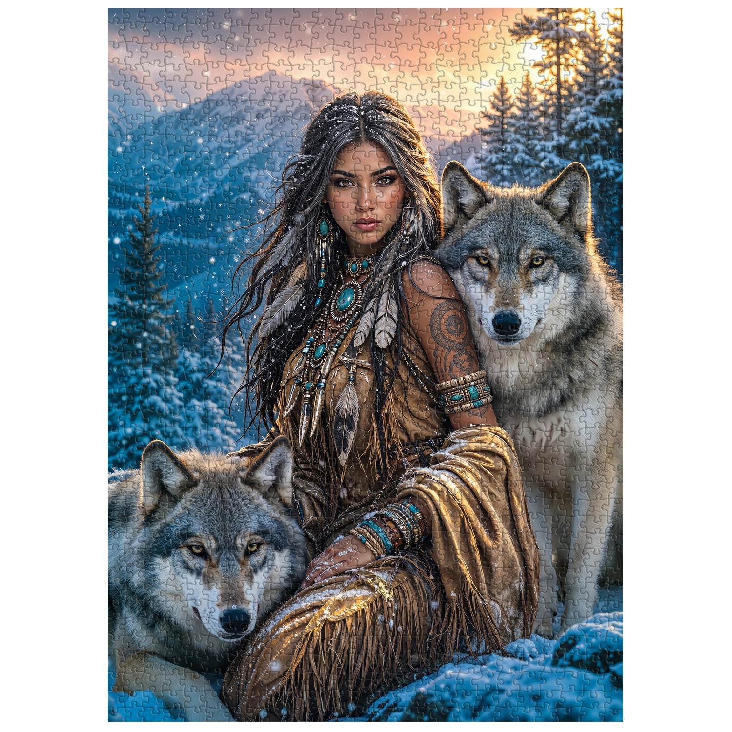 Winter Wolf Soul Jigsaw Puzzle 1000 Piece