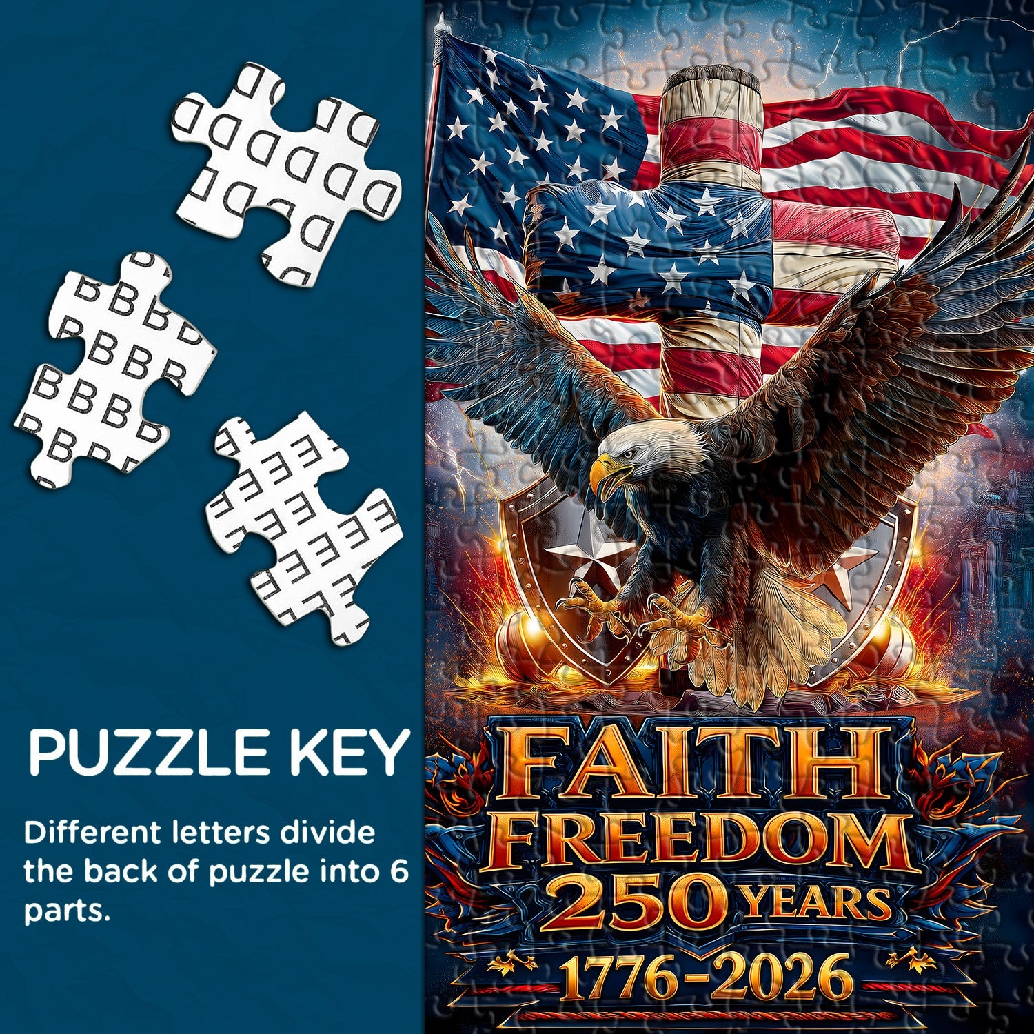Puzzle 1000 pièces Foi et liberté