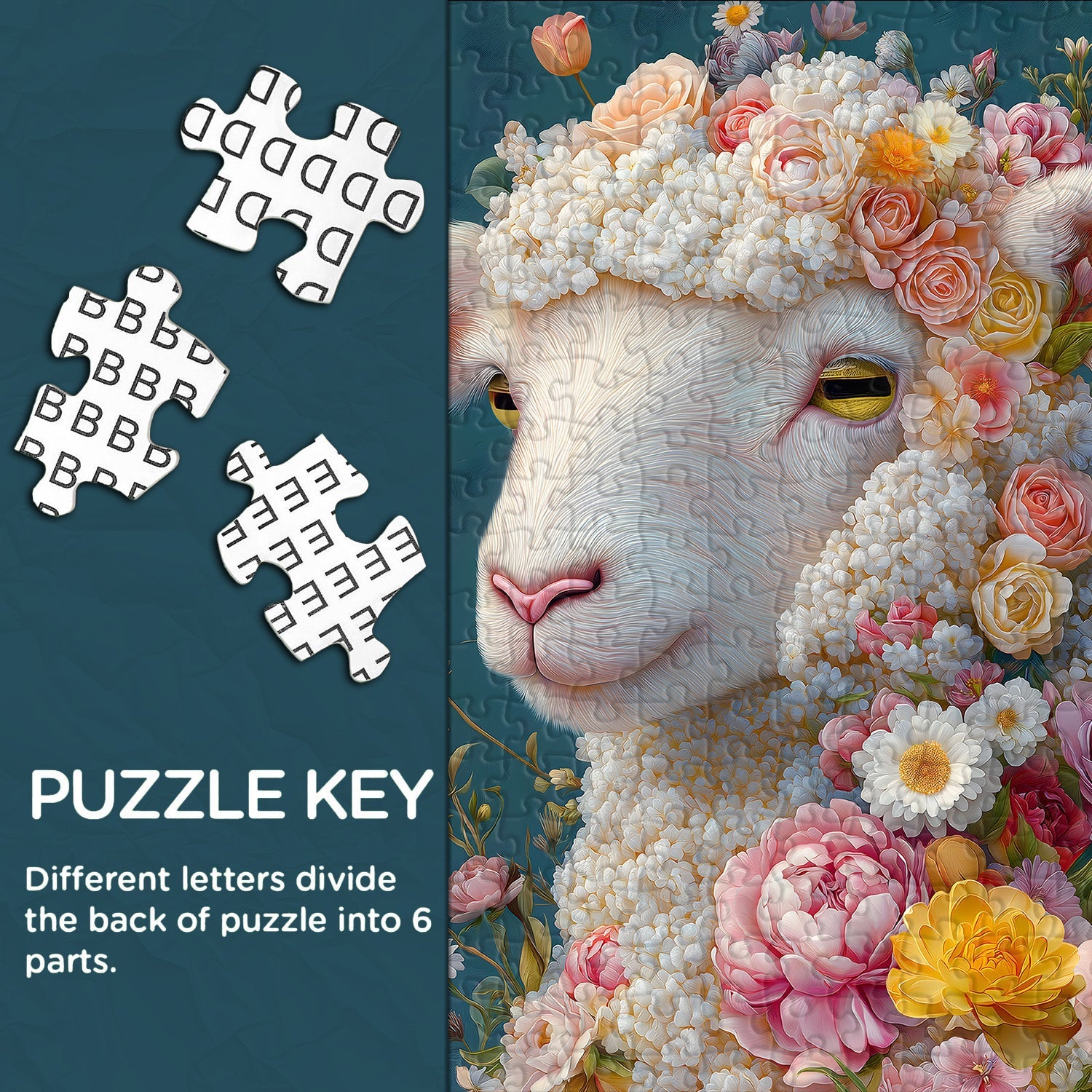 Flower Sheep Jigsaw Puzzle 1000 Piece