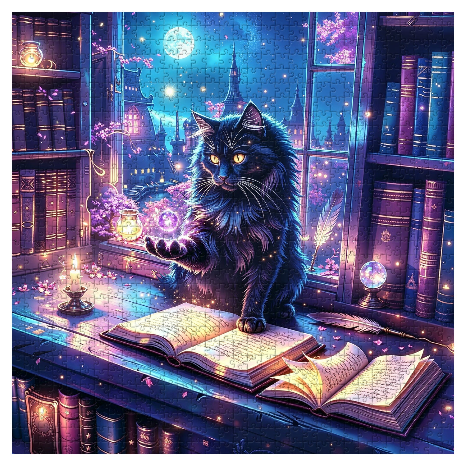 Magic Black Cat Jigsaw Puzzle 1000 Piece