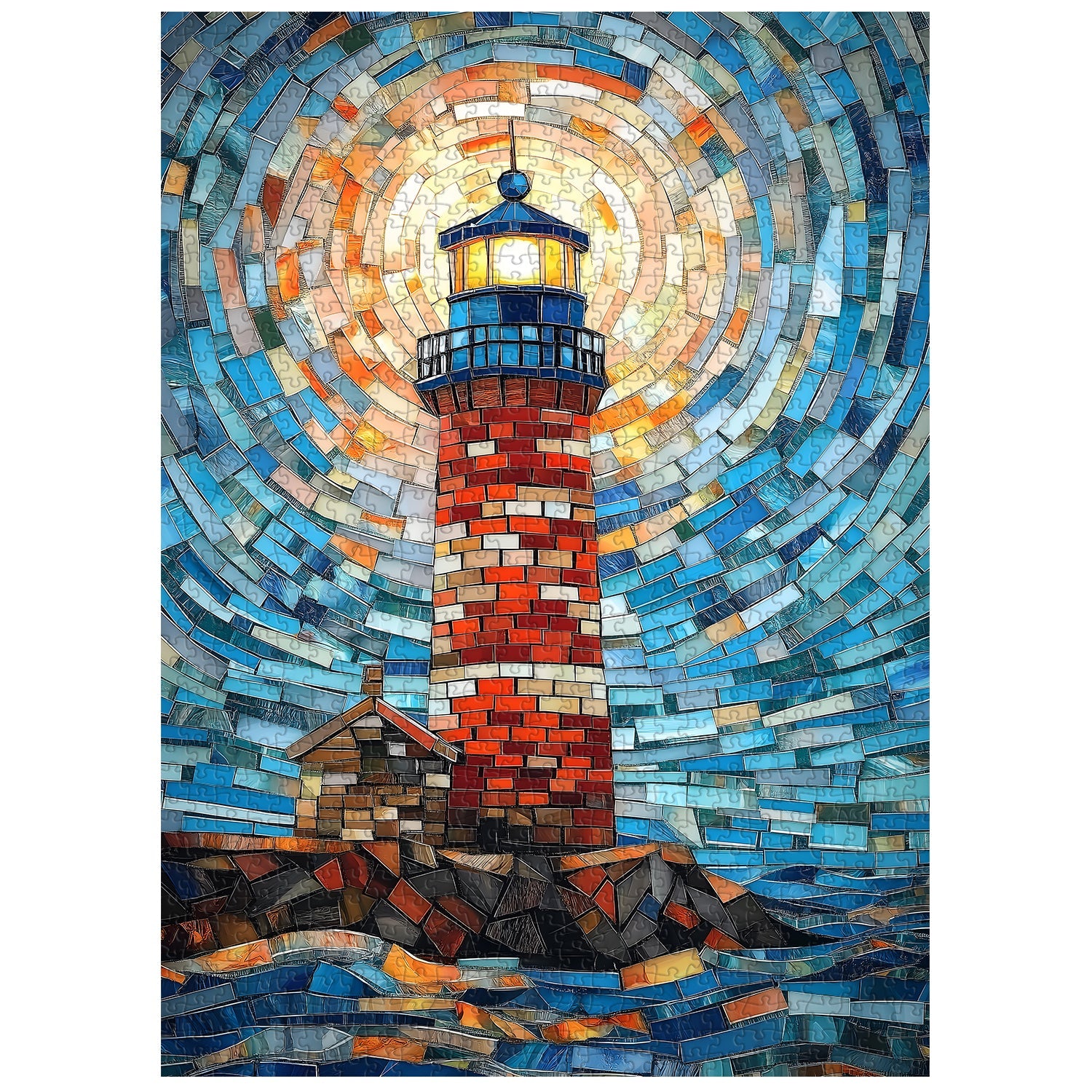 Mosaic Lighthouse Jigsaw Puzzle 1000 Pieces