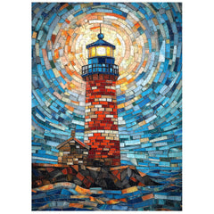 Mosaic Lighthouse Jigsaw Puzzle 1000 Pieces