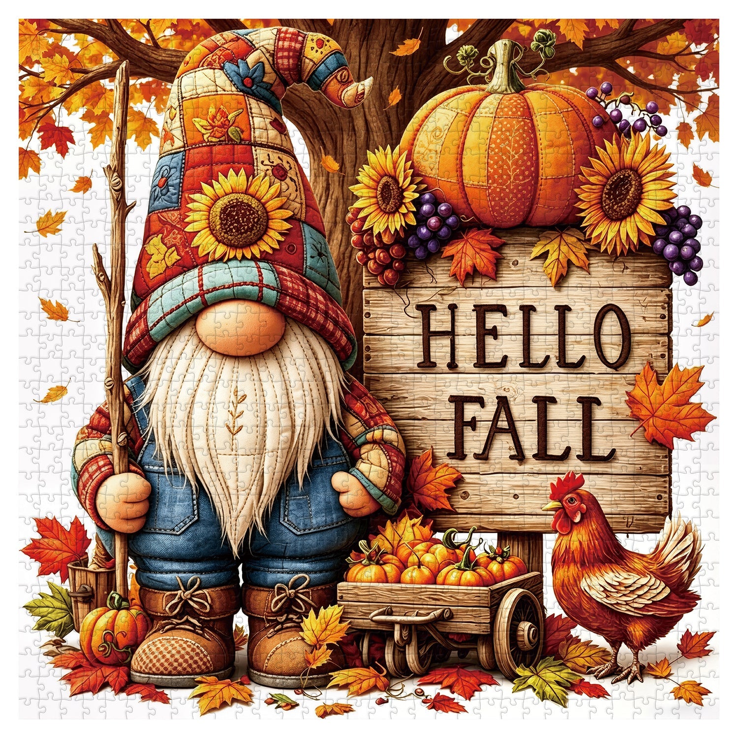 Quilted Fall Jigsaw Puzzle 1000 Pieces