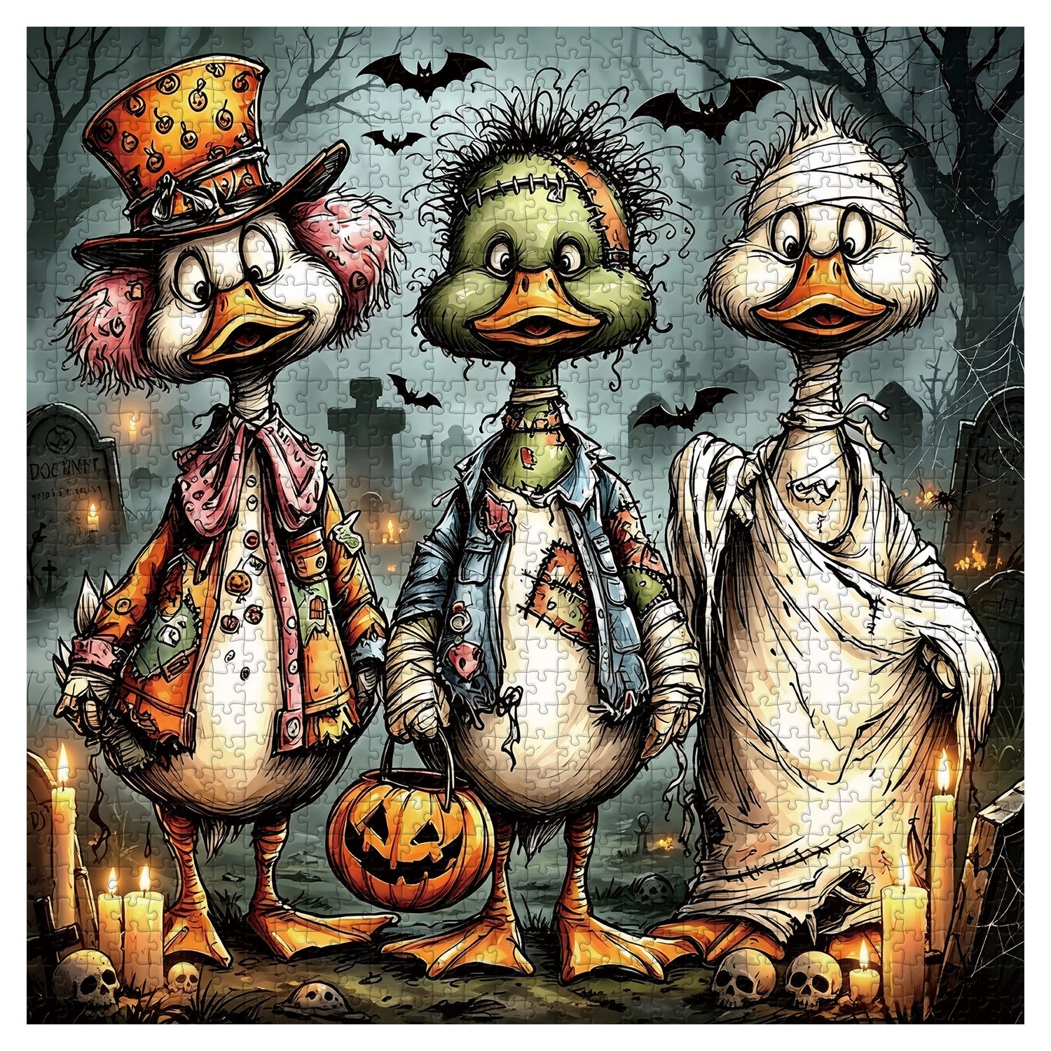 Macabre Ducks Jigsaw Puzzle 1000 Pieces