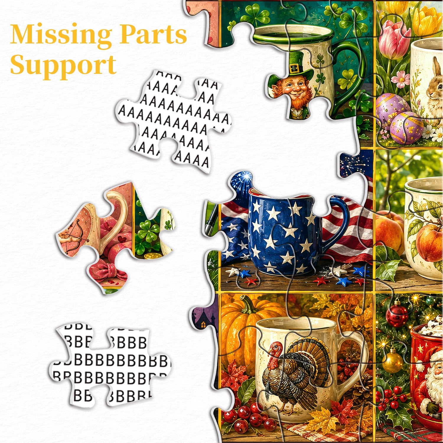Holiday Mug Collection Jigsaw Puzzle 1000 Piece