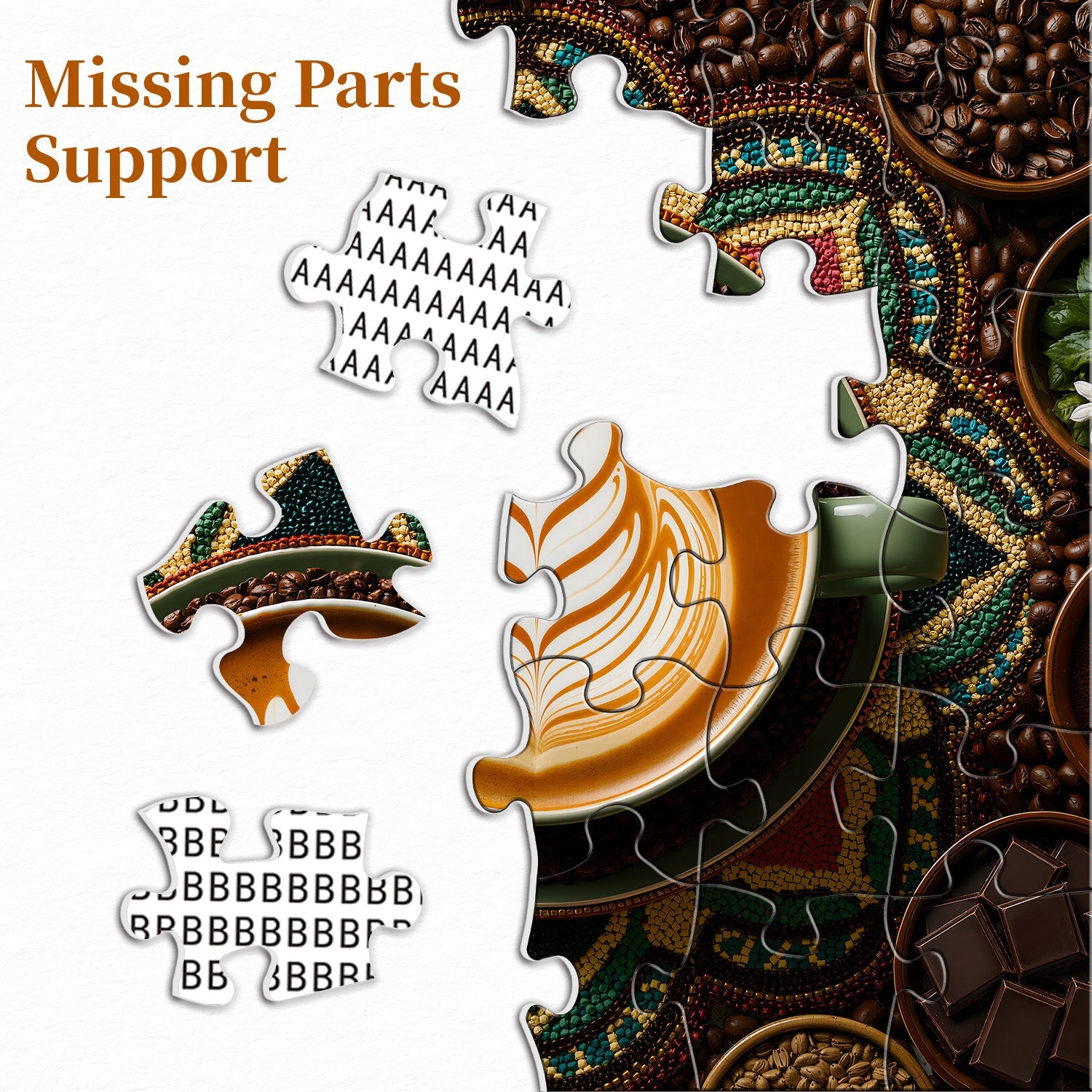 Mandala Coffee Jigsaw Puzzle 1000 Pieces