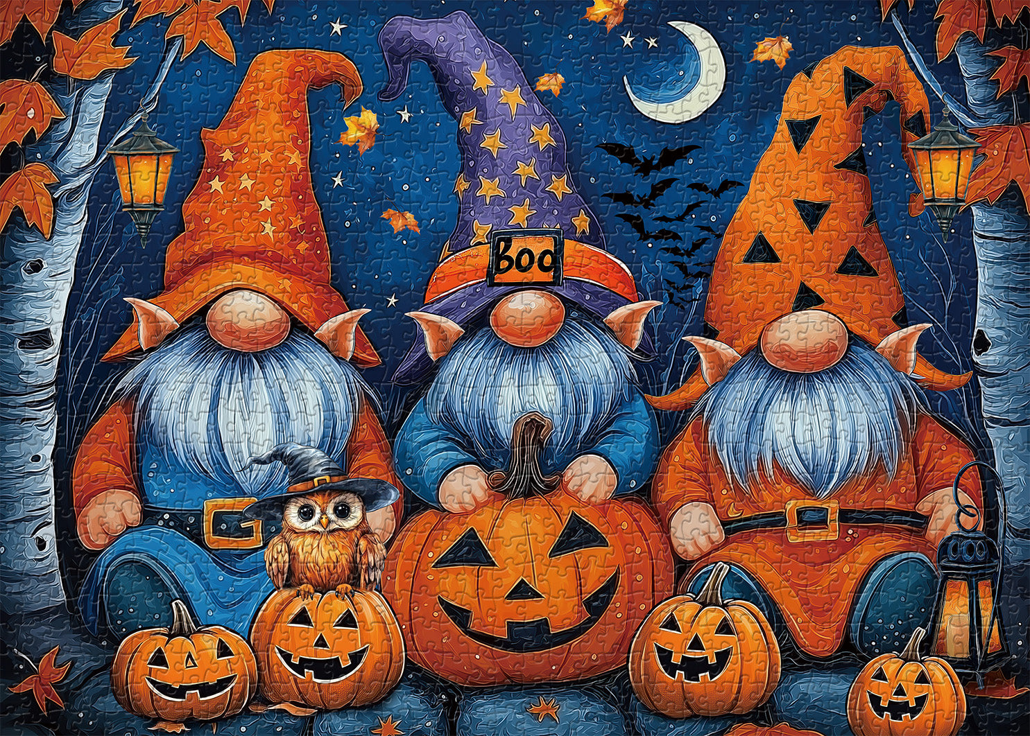 Halloween Gnome Gathering Jigsaw Puzzles 1000 Pieces