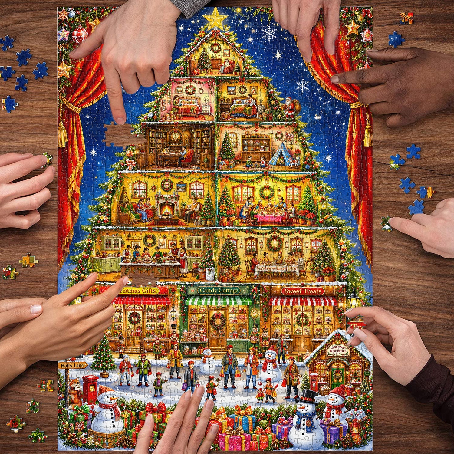 Christmas Village Jigsaw Puzzle 1000 Pieces