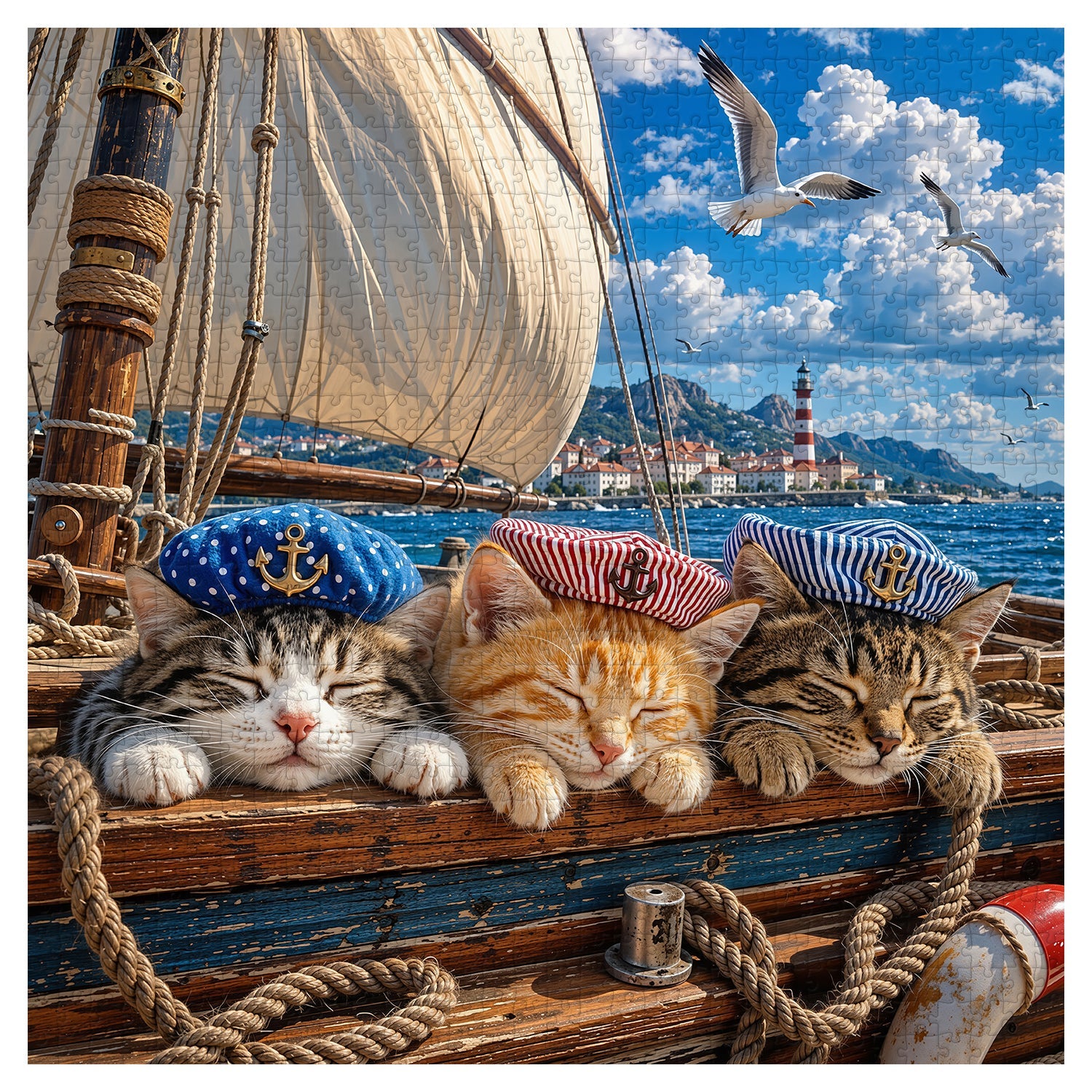 Nautical Cat Jigsaw Puzzle 1000 Piece