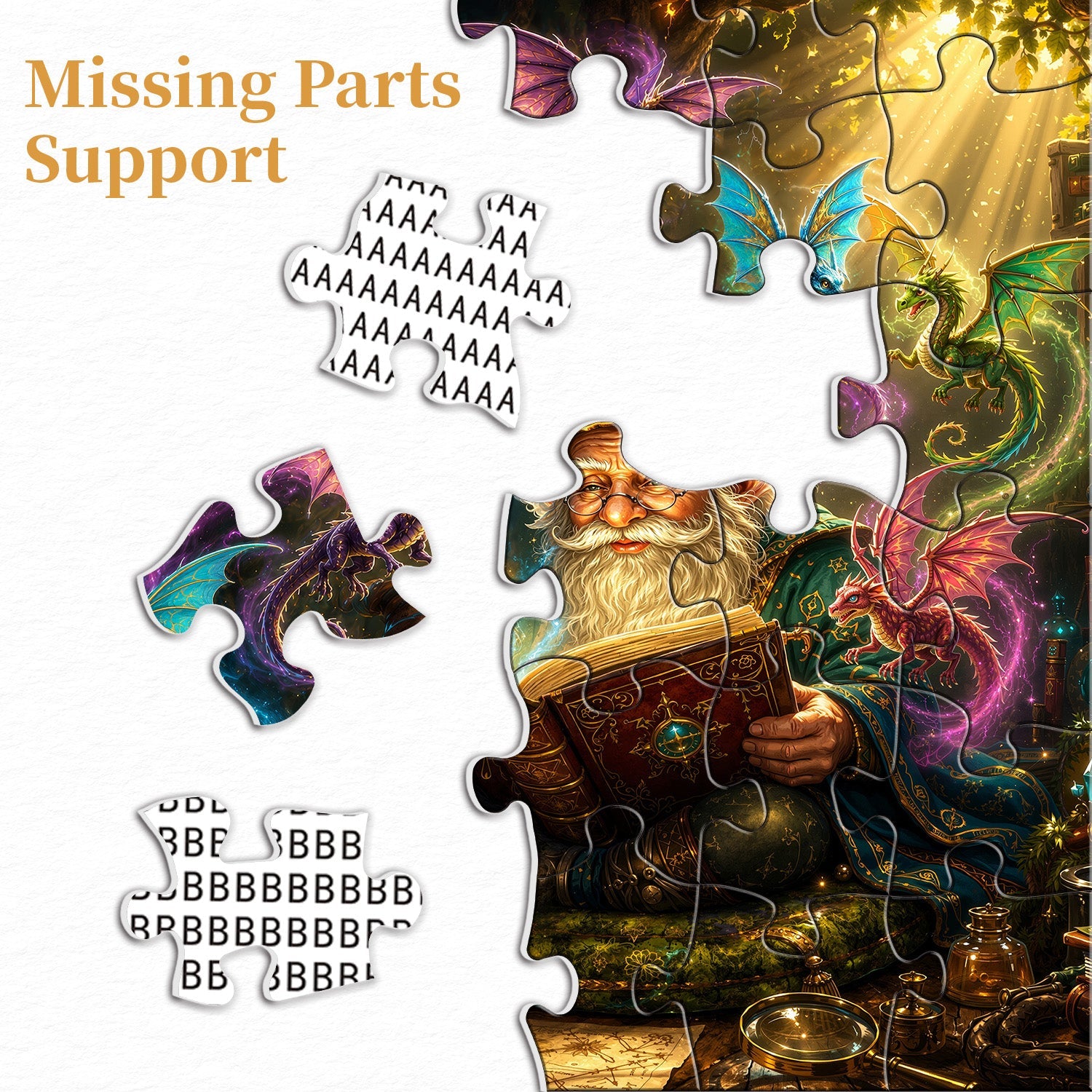 Dragon Companion Wizard Jigsaw Puzzle 1000 Pieces