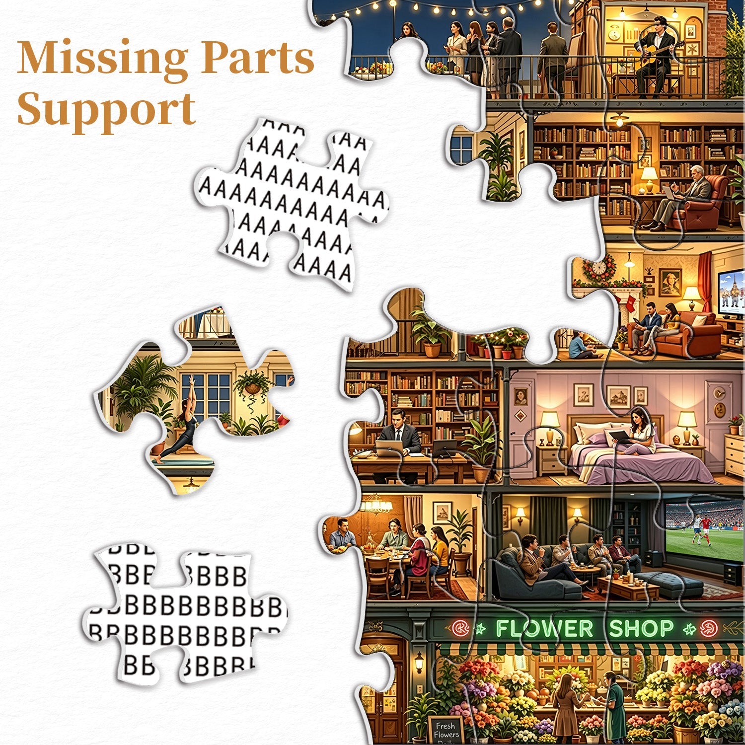 Home in Night Jigsaw Puzzle 1000 Piece