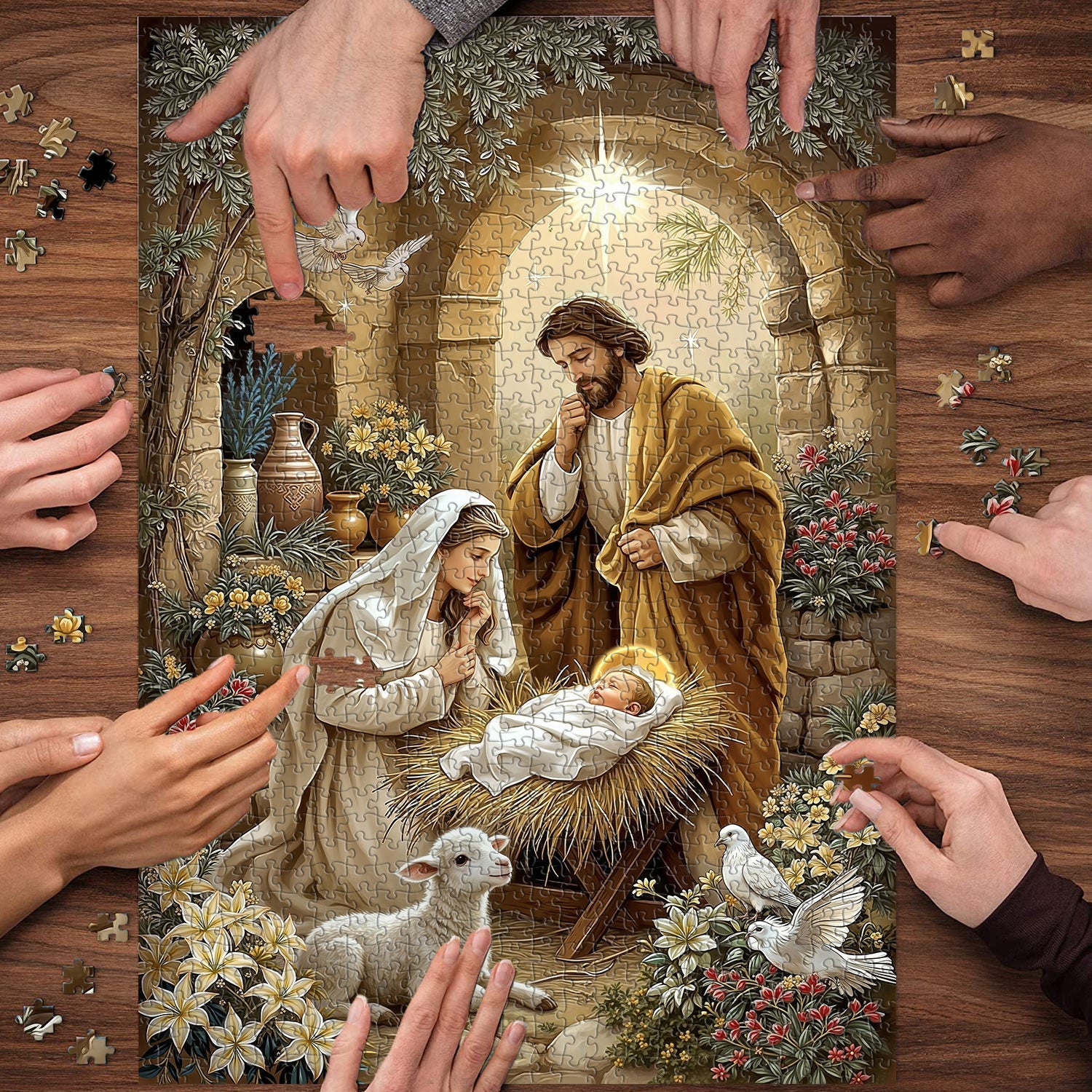 Holy Nativity Jigsaw Puzzle 1000 Pieces