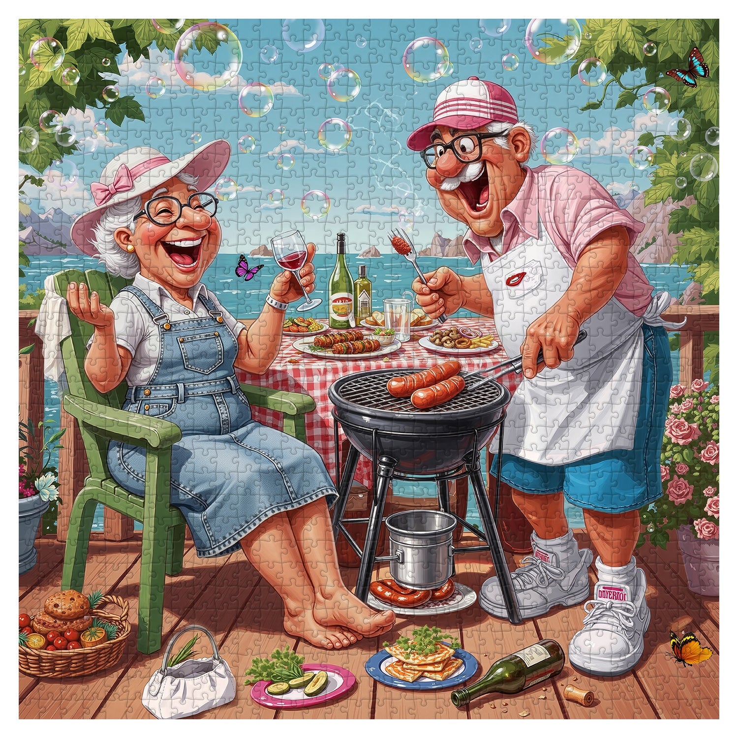 Grandma & Gramp BBQ Jigsaw Puzzle 1000 Piece