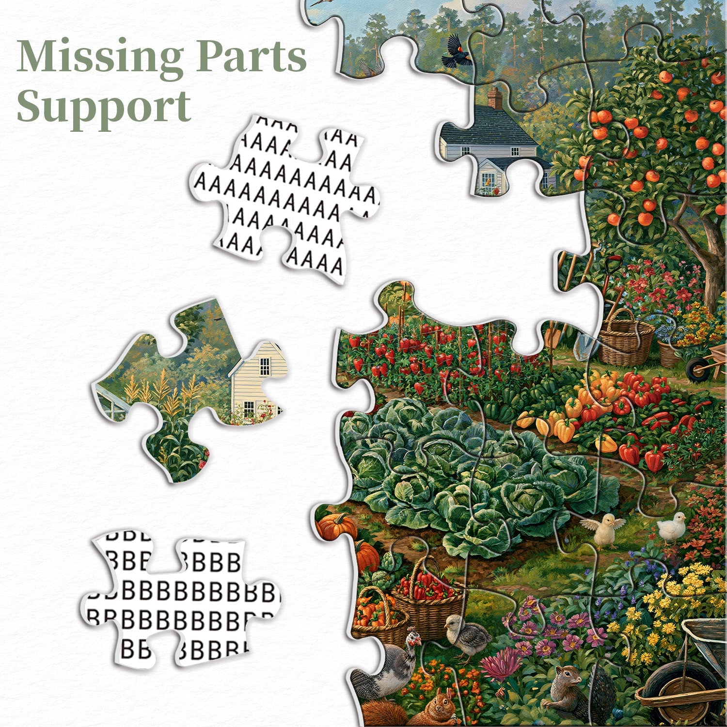 Fruitful Yard Jigsaw Puzzle 1000 Pieces