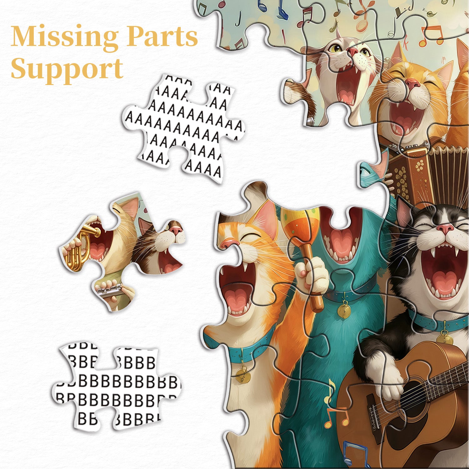 Joyful Cat Concert  Jigsaw Puzzle 1000 Piece