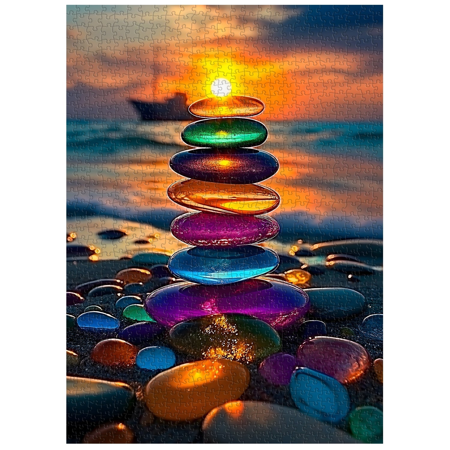 Sunset Stones Jigsaw Puzzle 1000 Pieces
