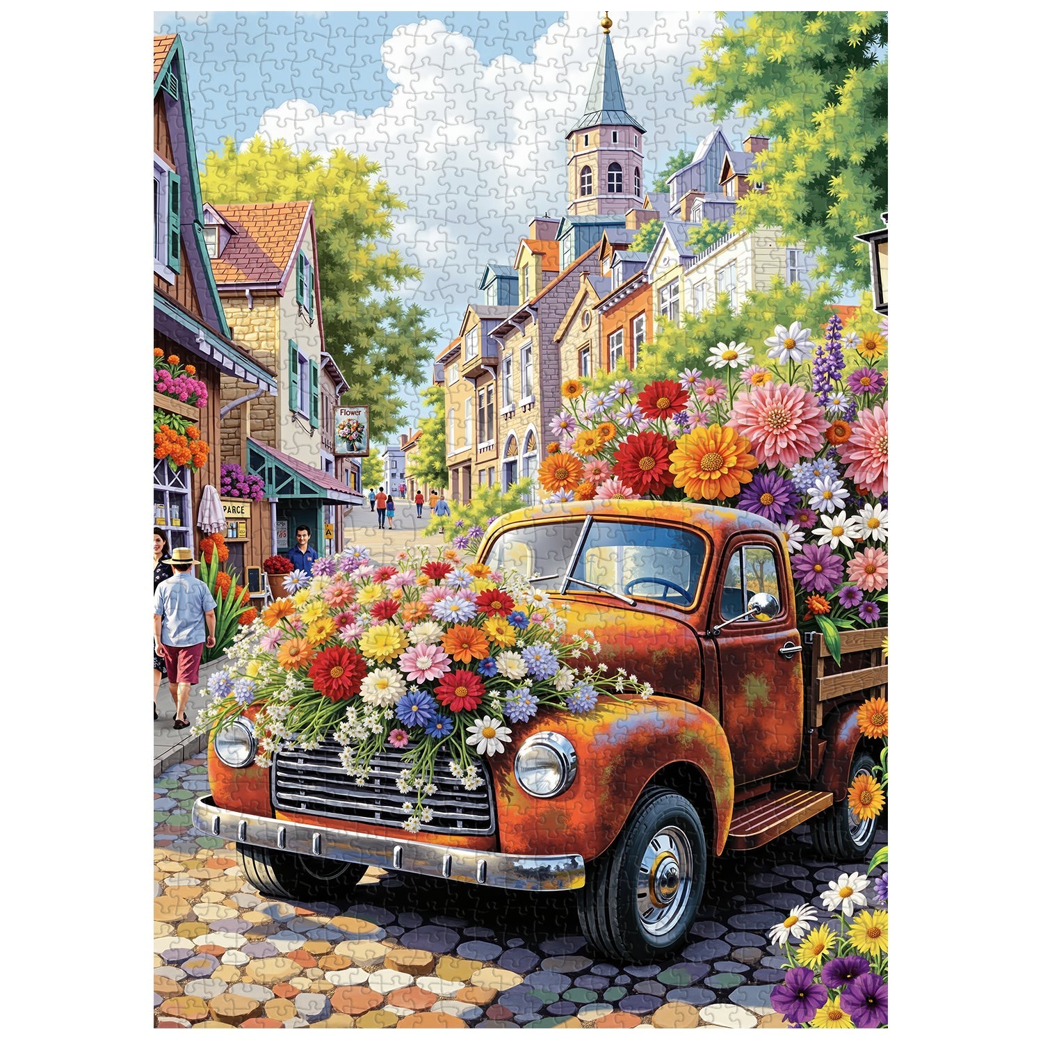 Flower Fragrance Town Jigsaw Puzzle 1000 Pieces