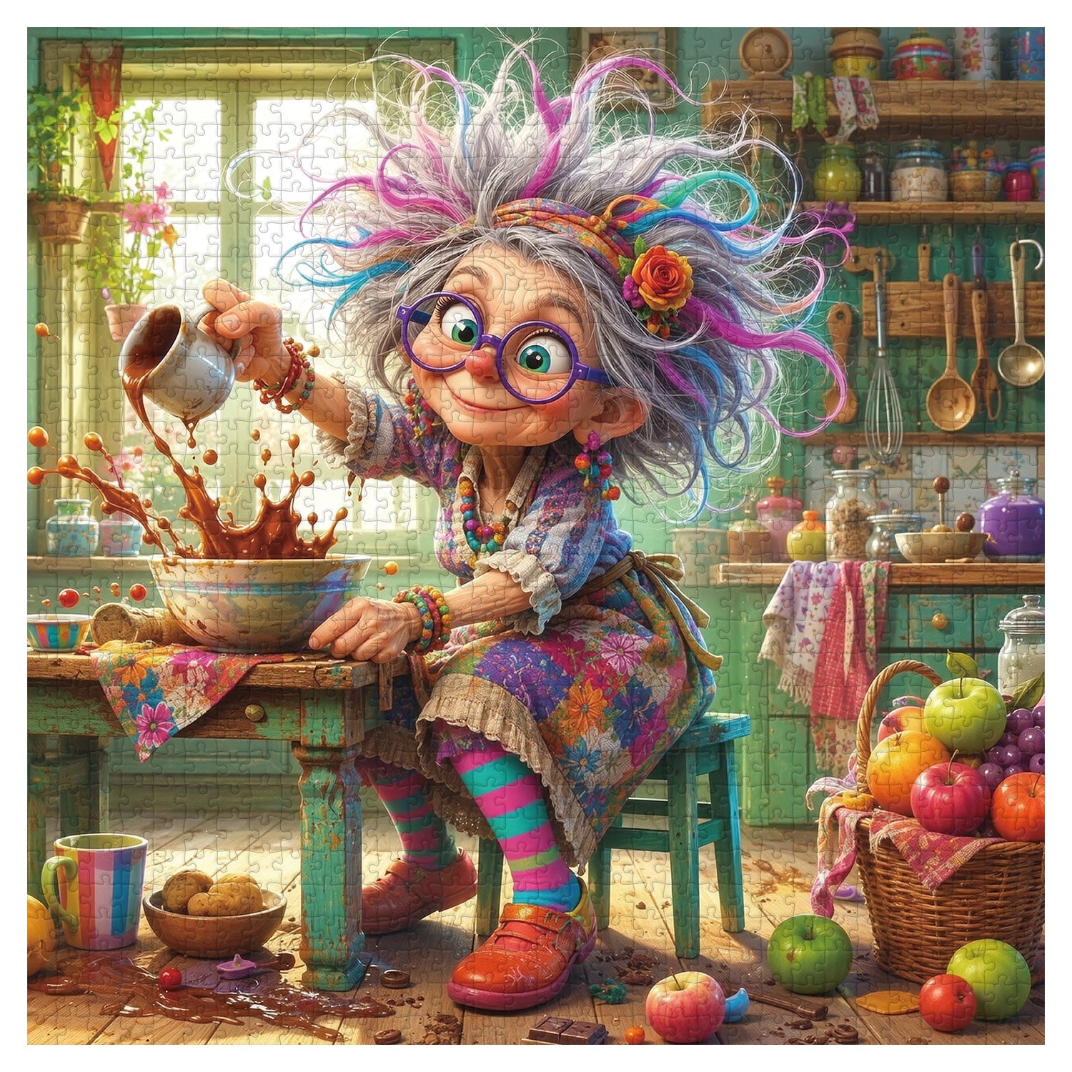 Puzzle de 1000 pièces Grand-mère coquine