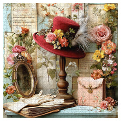Vintage Floral Hat Jigsaw Puzzle 1000 Pieces