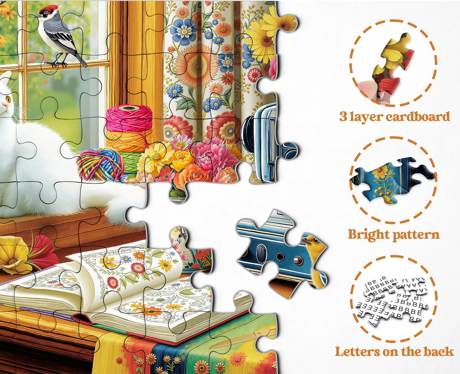 Colorful Threads Weave Spring Jigsaw Puzzle 1000 Pieces