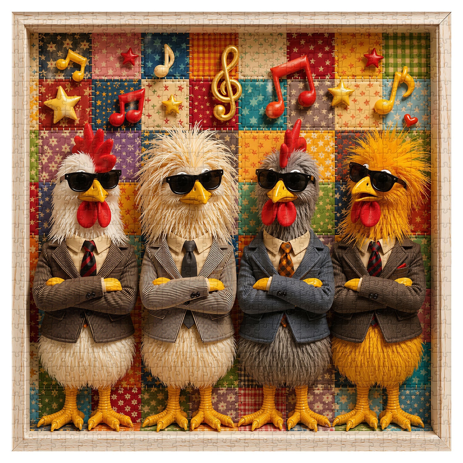 The Cool Clucks Jigsaw Puzzle 1000 Piece