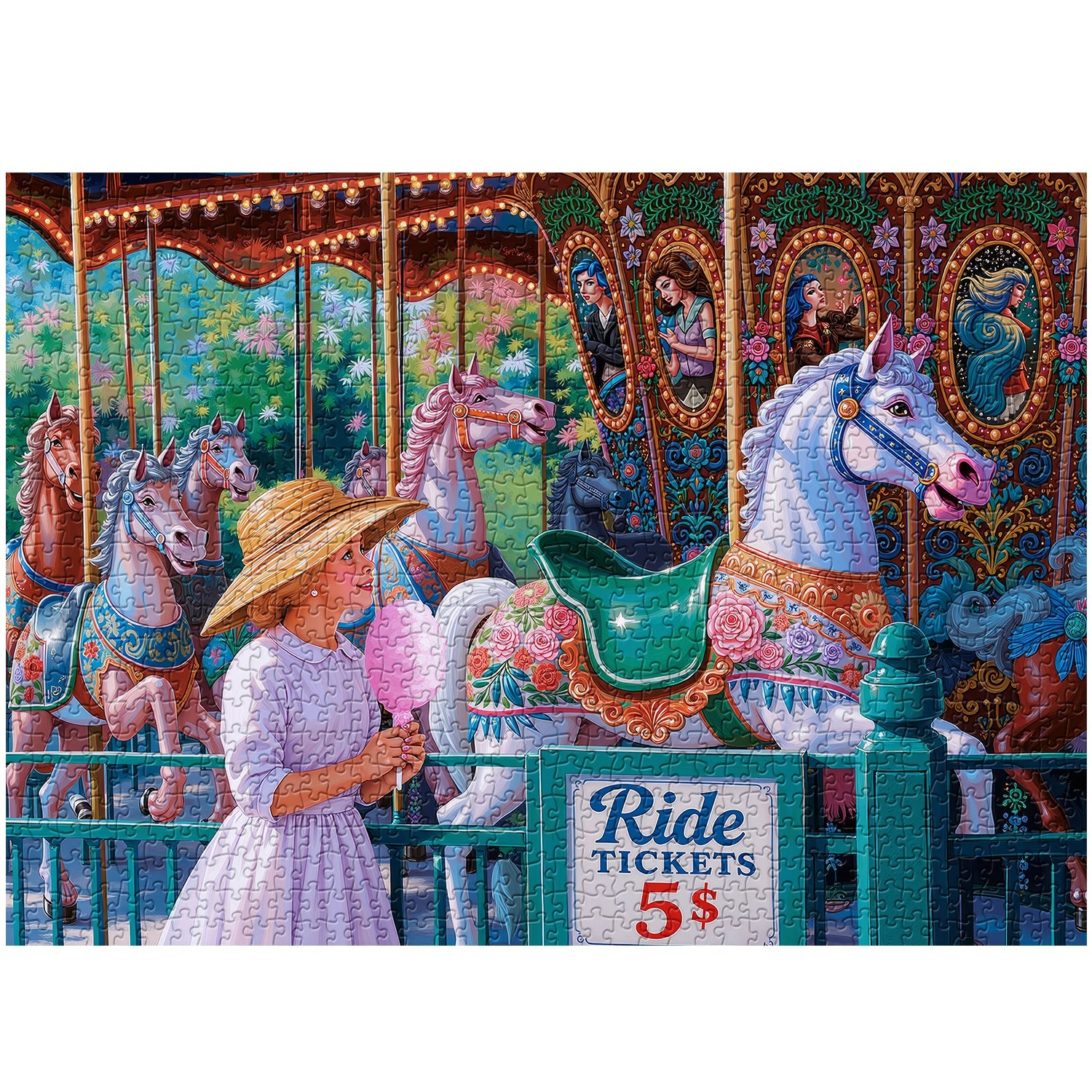 Candyfloss and Carousel Jigsaw Puzzle 1000 Pieces