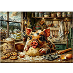 Piggy Chef Jigsaw Puzzle 1000 Pieces