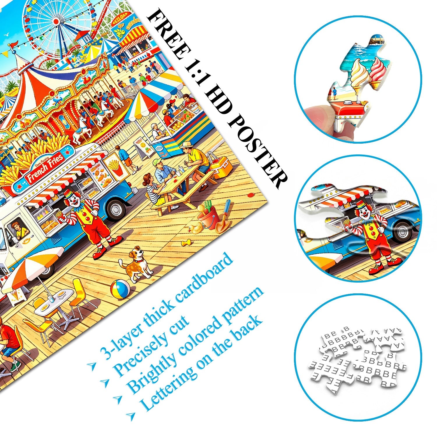 Seaside Amusement Park Jigsaw Puzzle 1000 Pieces