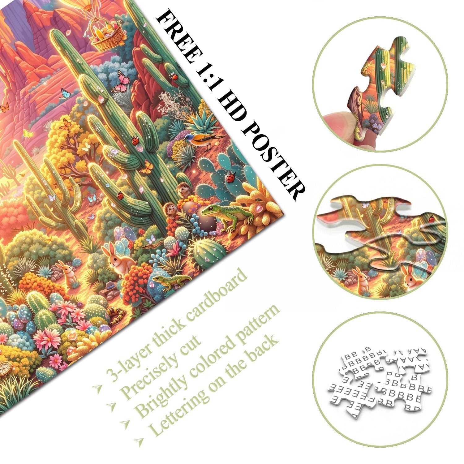 Fox's Desert Adventure  Jigsaw Puzzle 1000 Piece