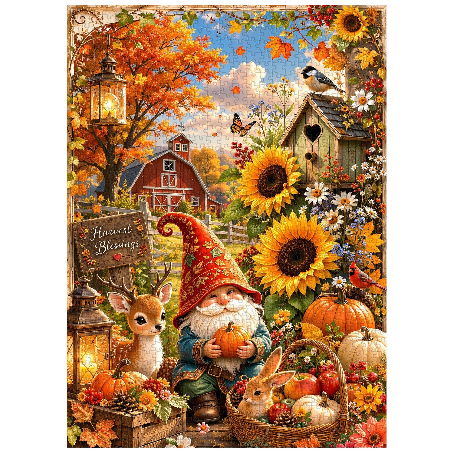 Harvest Gnome Jigsaw Puzzle 1000 Pieces