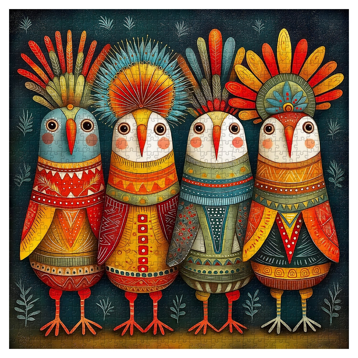 Feather Crown Tribe Jigsaw Puzzle 1000 Pieces