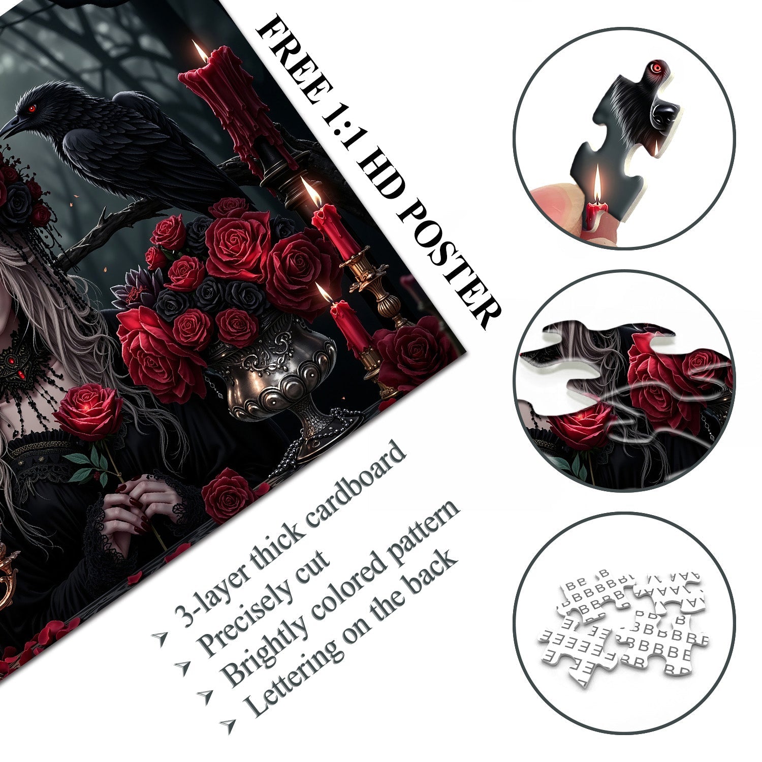 Eternal Night Rose Festival Jigsaw Puzzle 1000 Pieces